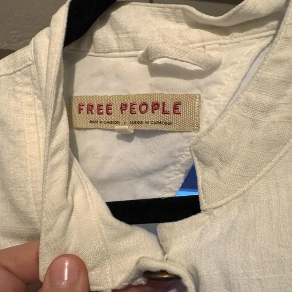 Free People Back it up waistcoat - white size large - Picture 3 of 6